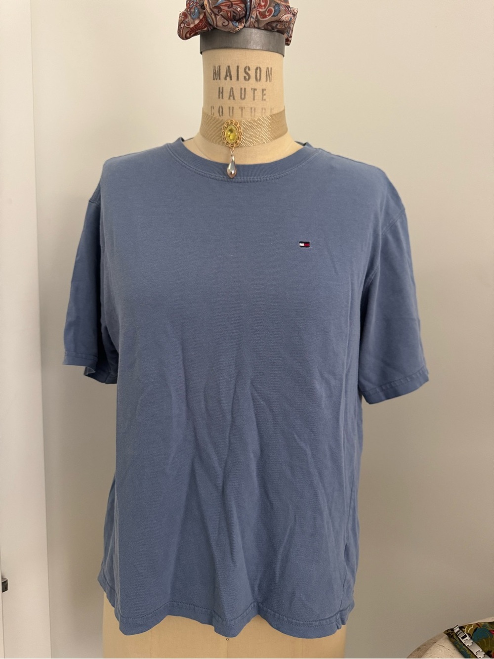 Vintage Tommy Hilfiger Dusty Blue Crewneck T-Shirt